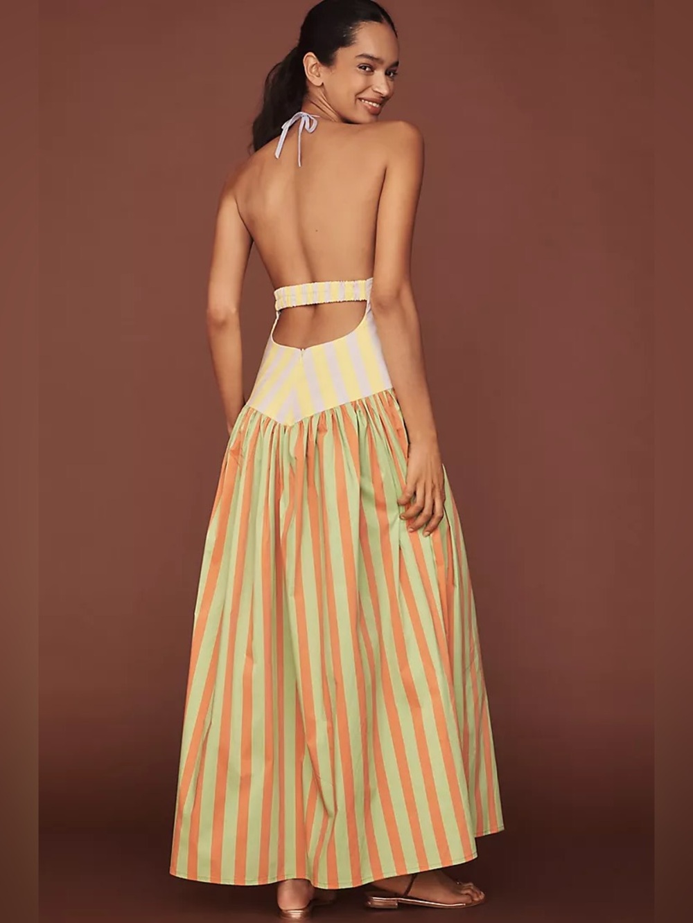 Fenáreta Olimpia Halter Basque-Waist Maxi Dress by Anthropologie - Picture 2 of 8